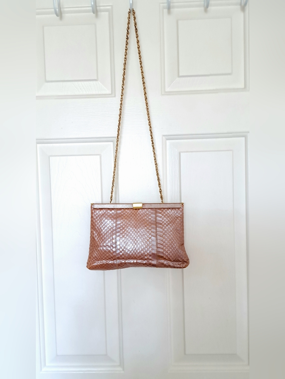 Vintage  Palizzio Snakeskin Clutch Handbag